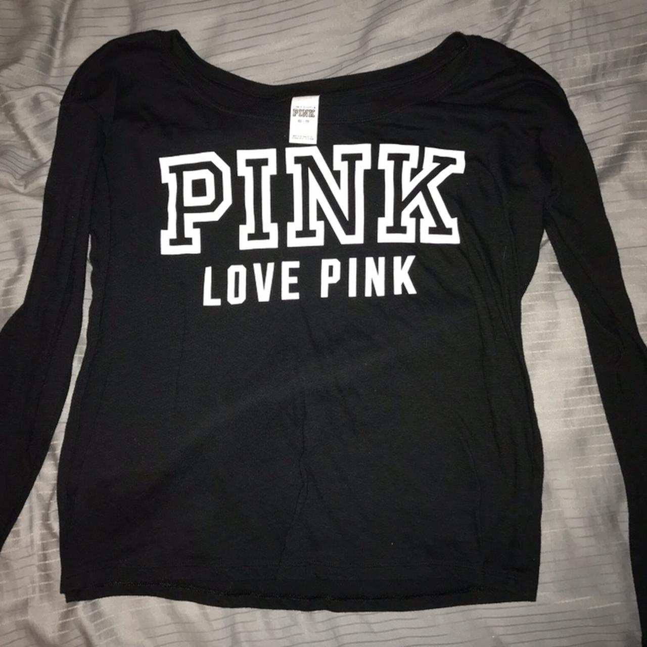 Victoria’s Secret Pink long sleeve sleep tee Long... - Depop