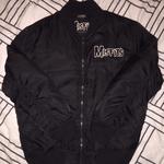 Quilted Sateen Bomber Jacket - Black