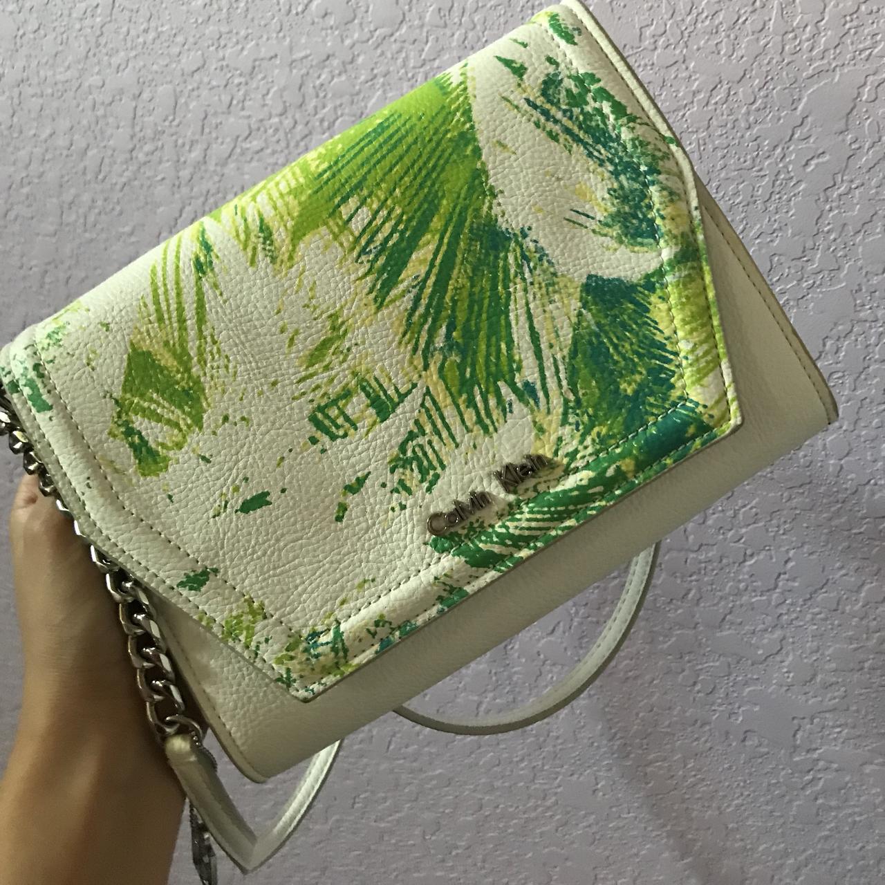 Calvin klein green purse best sale