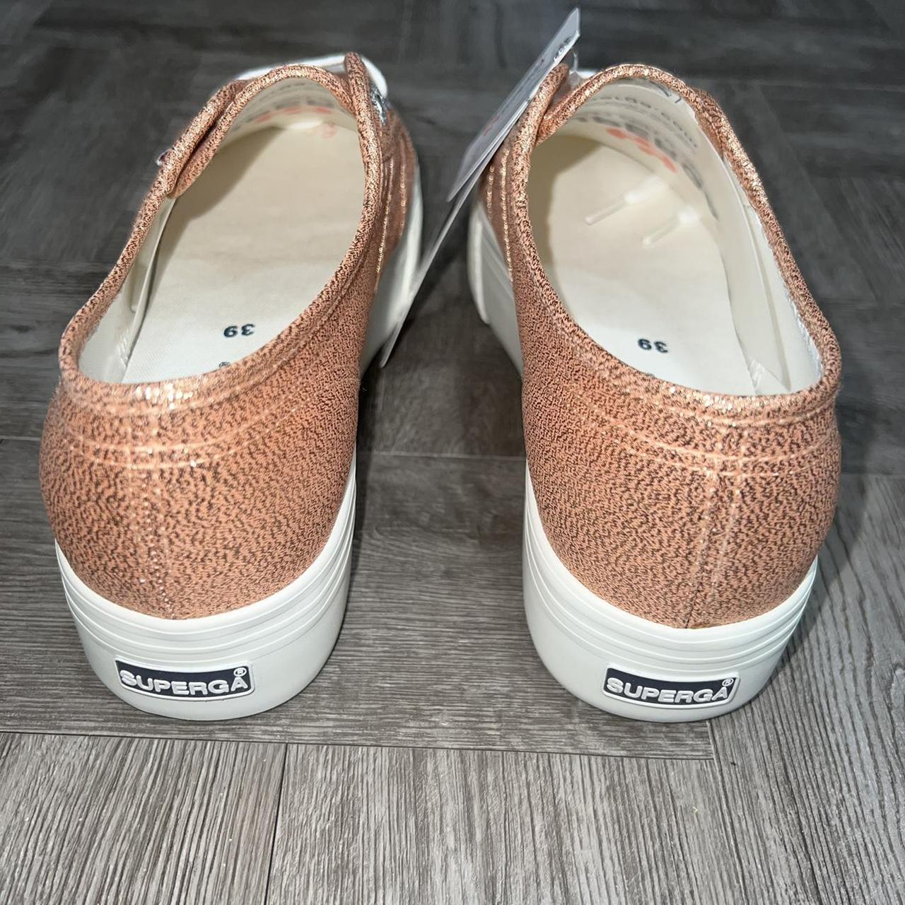 Superga Women's Pink and Gold Trainers (3)