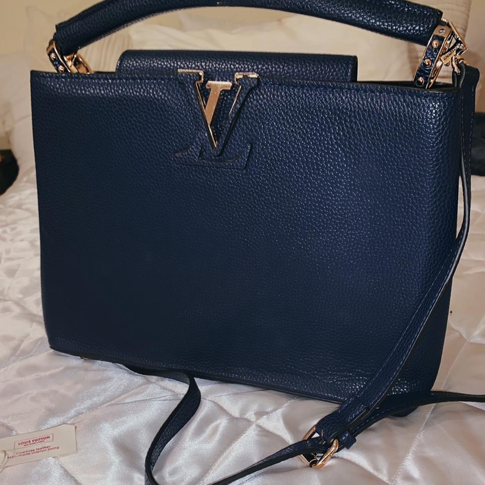 RvceShops Revival  Louis Vuitton Capucines handbag in navy blue