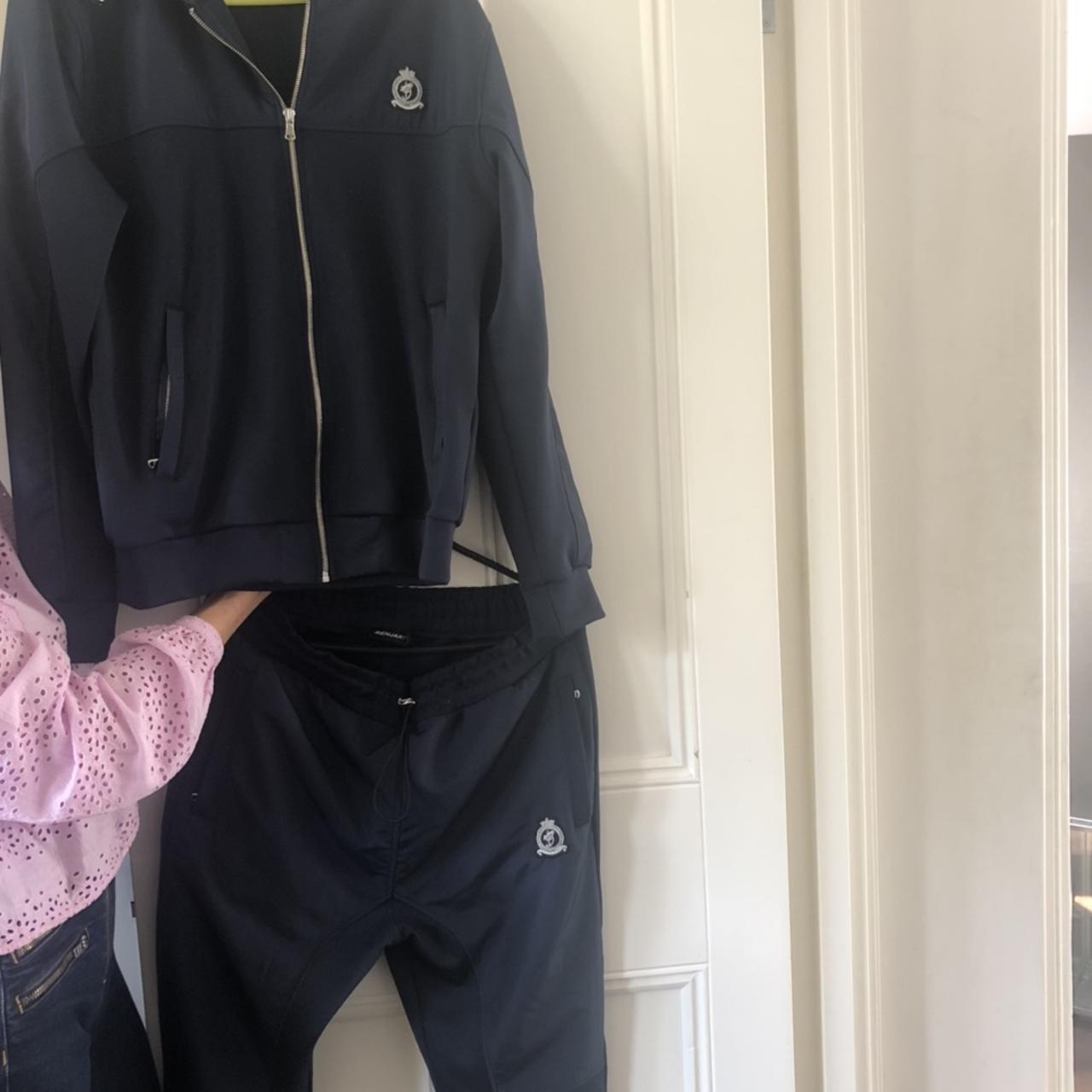 Benjart navy tech tracksuits Size medium Depop