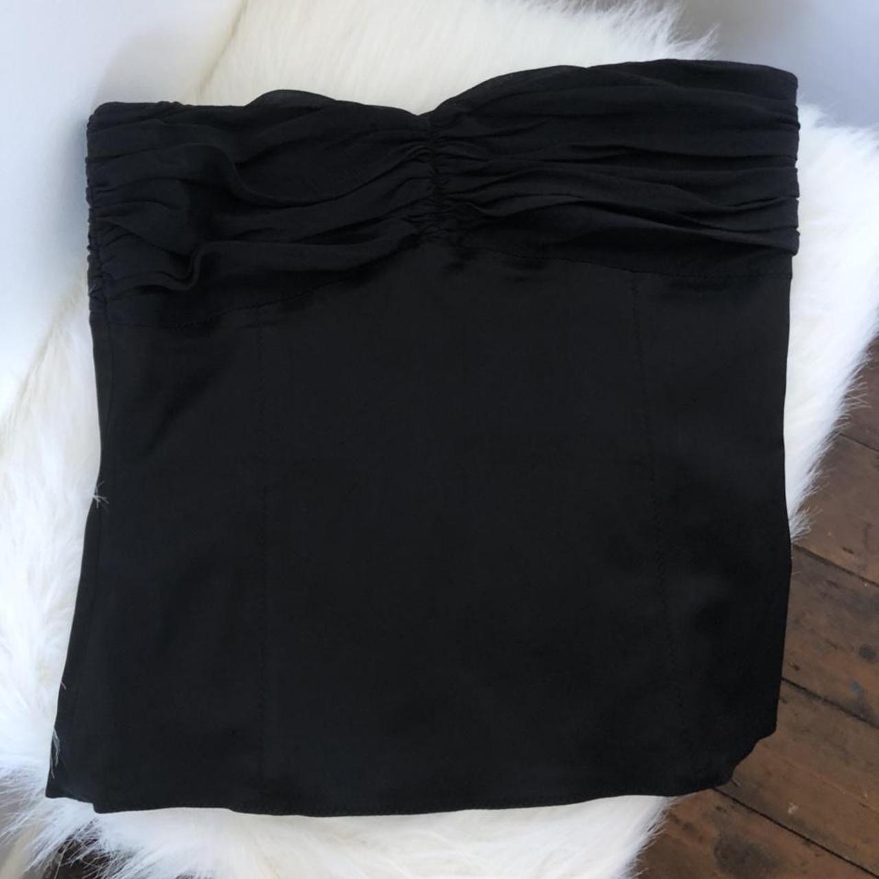 Vintage 90s black corset top with boned structure. - Depop