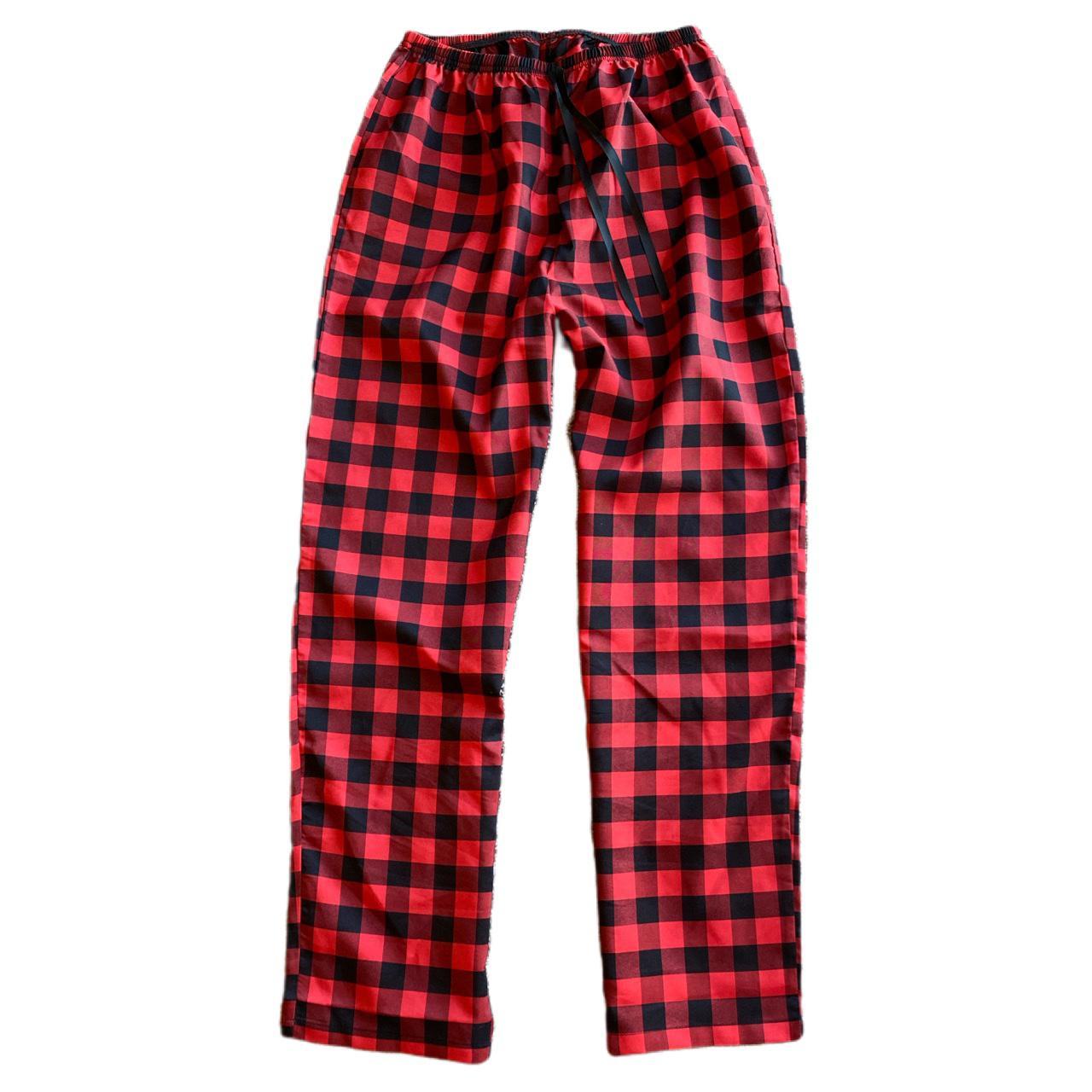 Red plaid joggers store womens