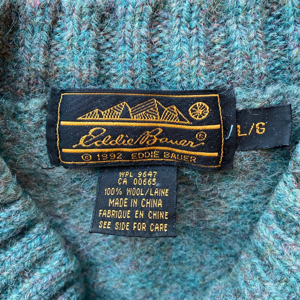 Vintage 1992 Eddie Bauer 100% wool sweater.... - Depop