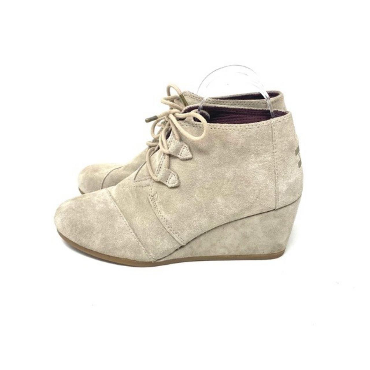 toms suede wedge booties