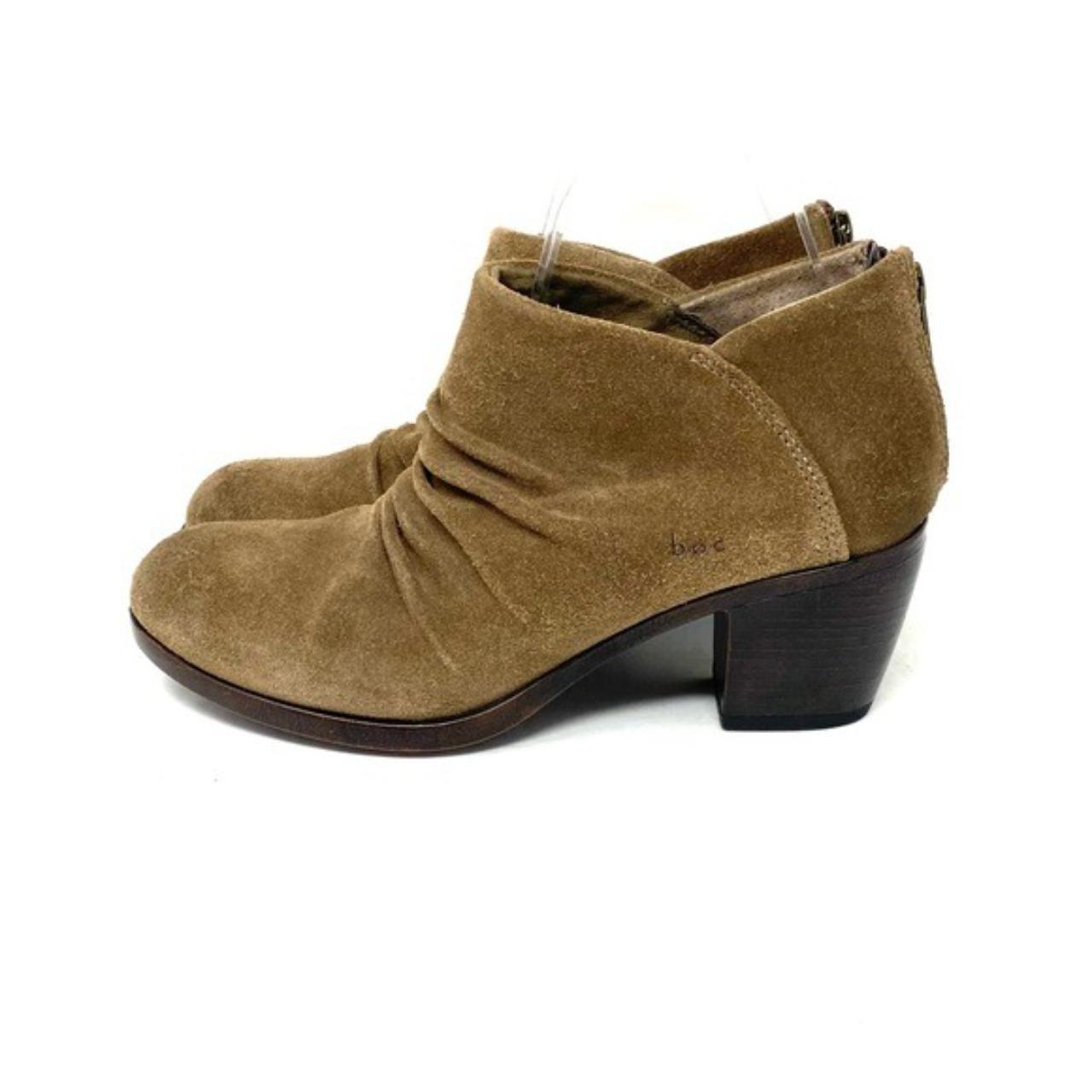 b.o.c. taupe suede ankle booties. Women's size 8.5.... - Depop