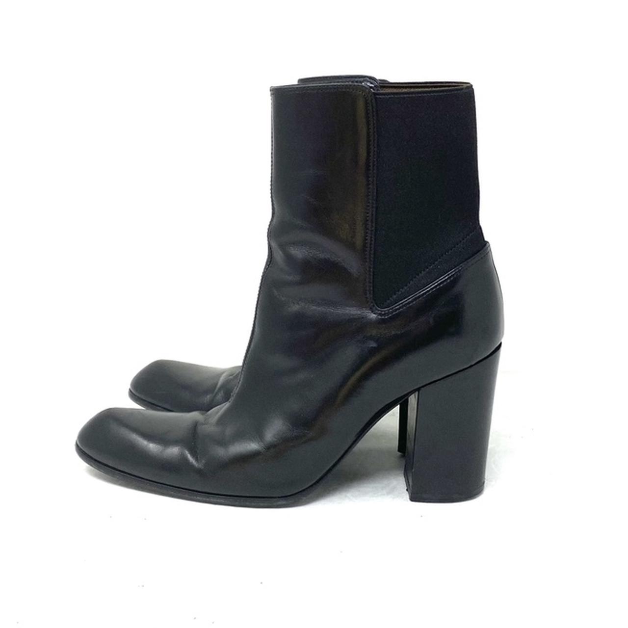 Bally black leather elastic back boots. Women’s size... - Depop