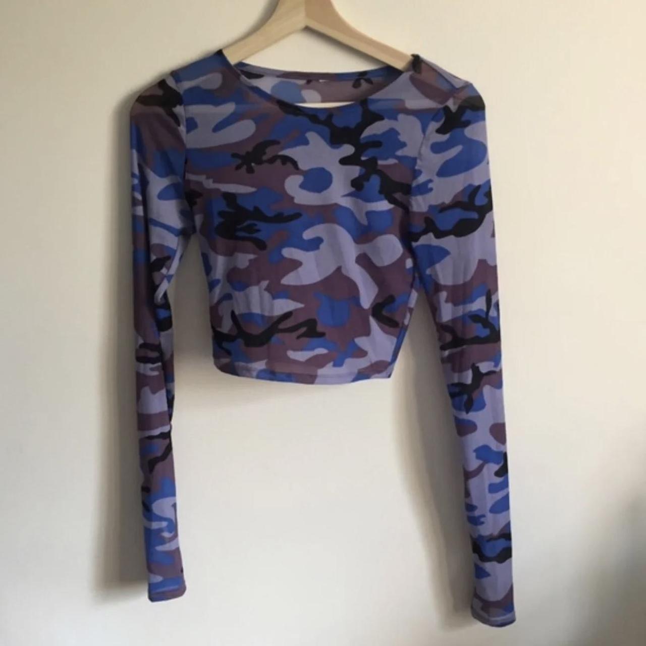 Blue camo 2025 mesh top