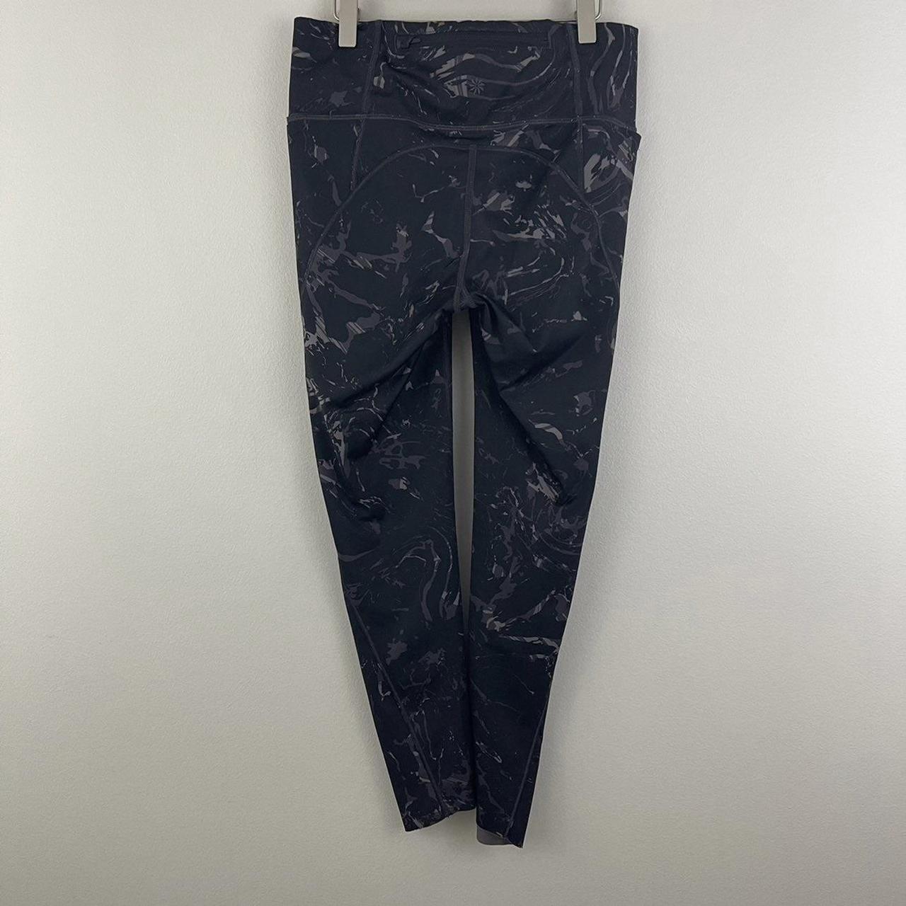 ATHLETA Black Marble Velocity Stash Pocket 7/8 - Depop