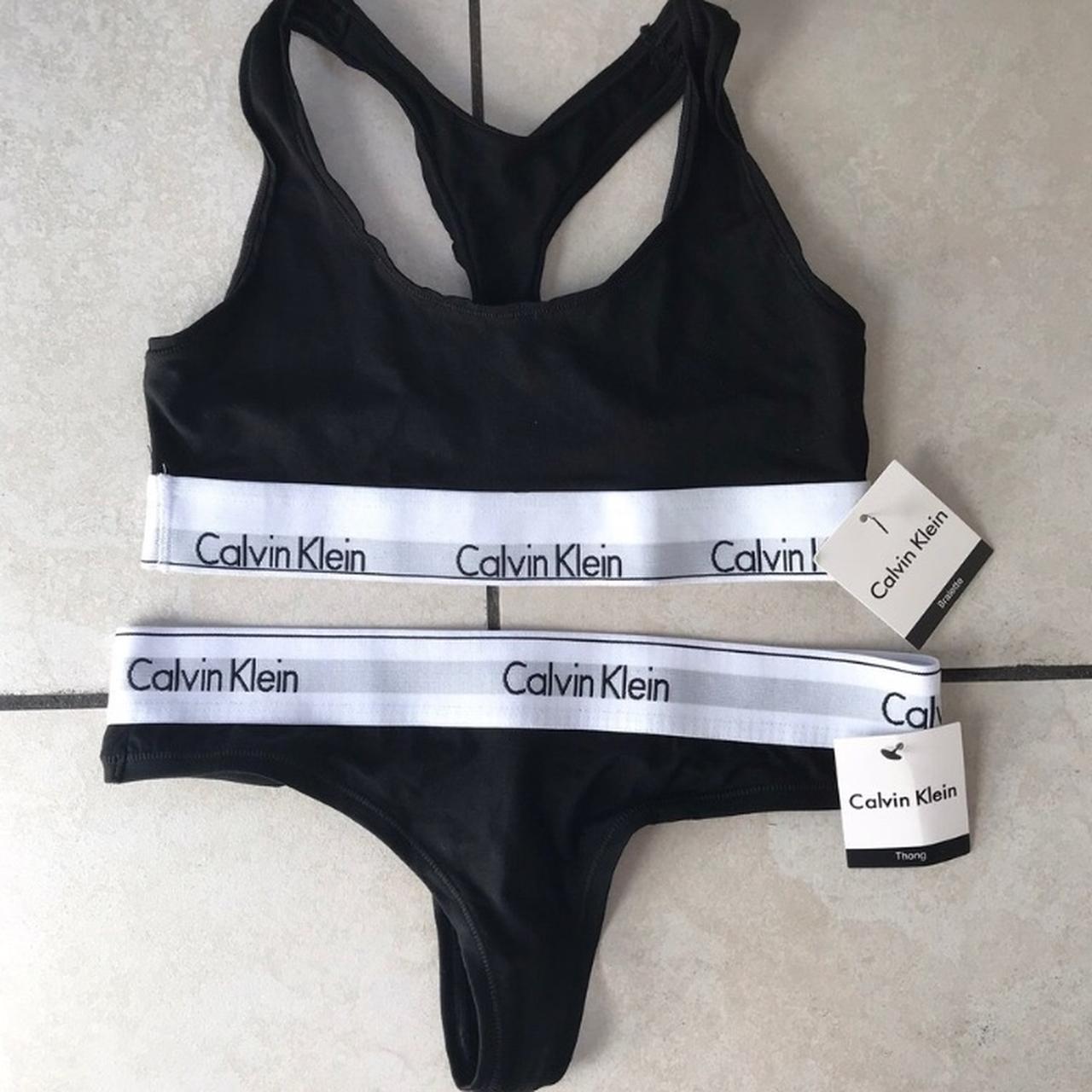 Calvin Klein bra and thong set 😍 Brand new Free - Depop