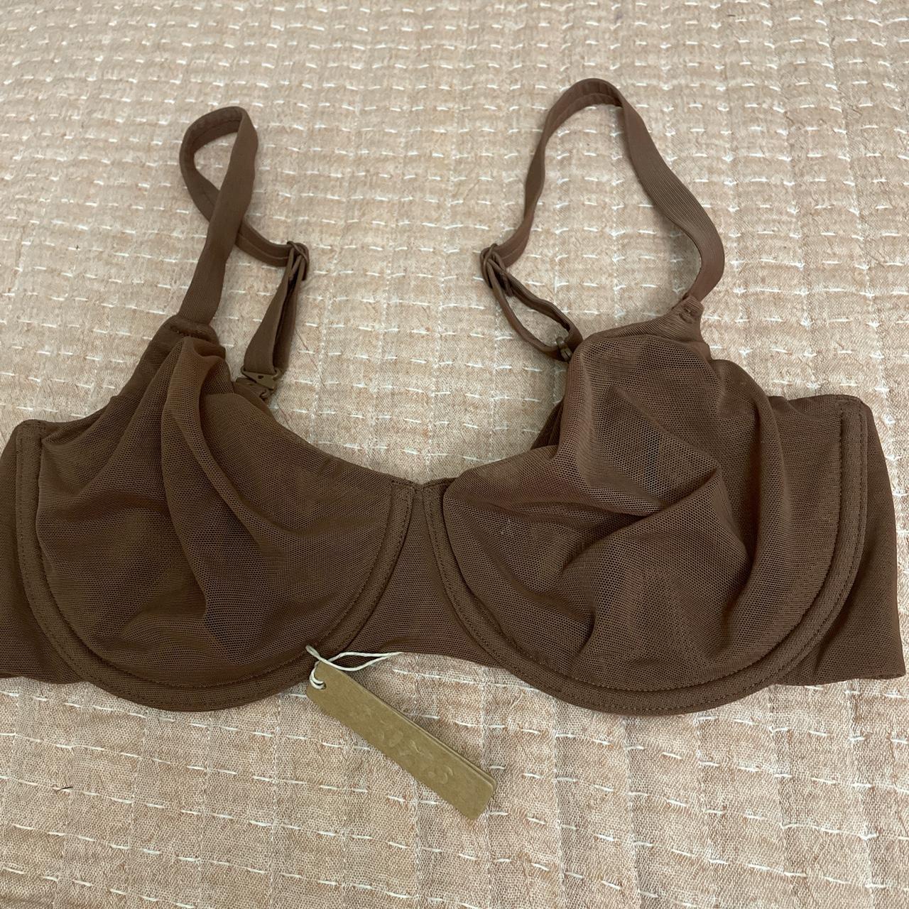 Skims Women's Brown Bra | Depop