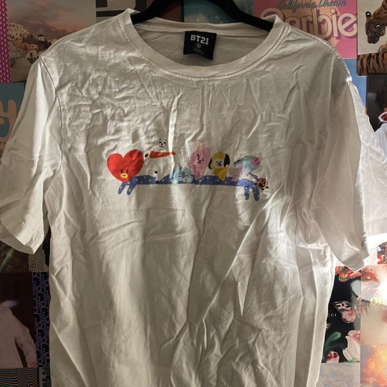 BTS BT21 graphic tee from the bt21 la store tags:... - Depop