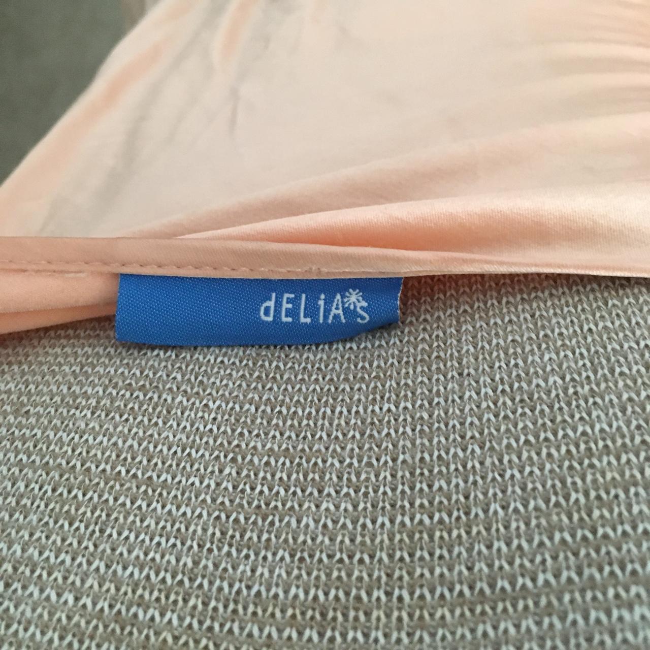 Delia's Women's Orange and Cream Vest (4)