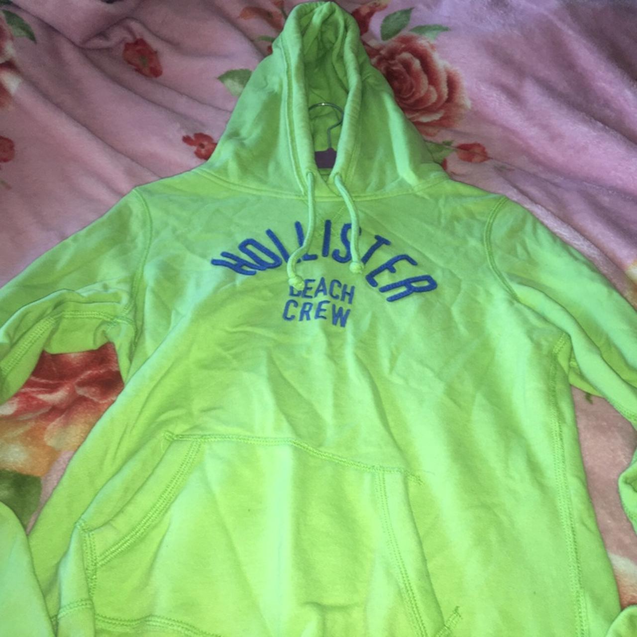 Hollister lime green hoodie. This is in perfect