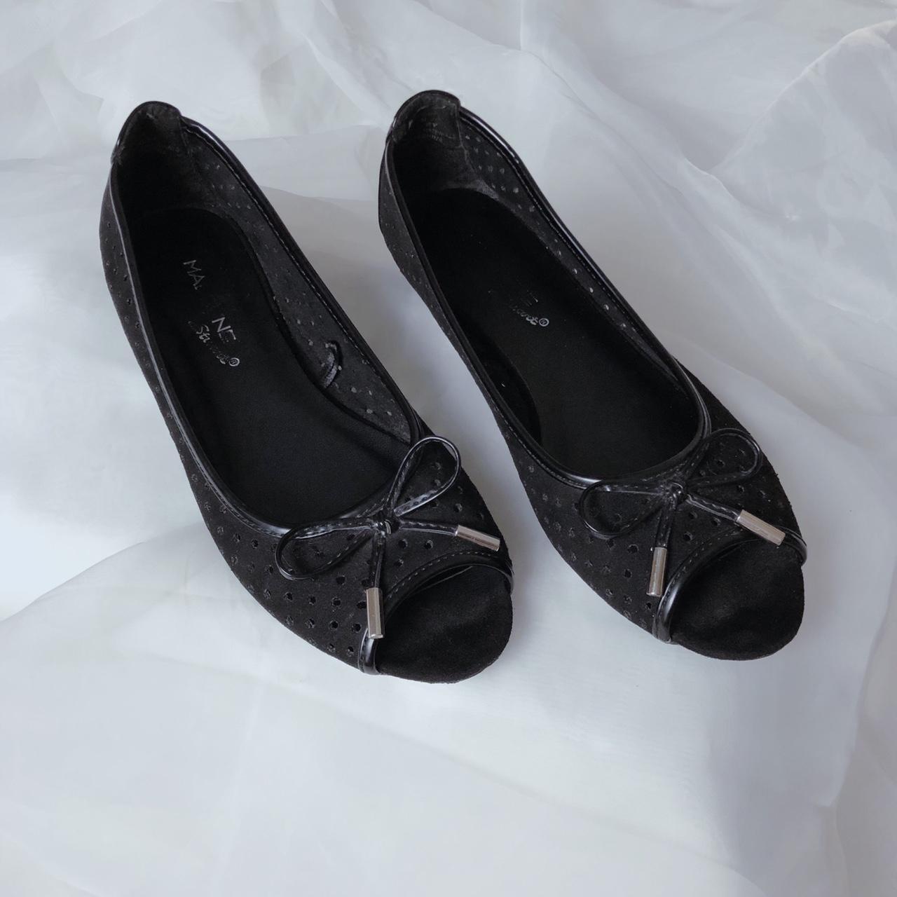 Ballerina Peep Toe Flats ⁺ Open Toe Flat Heel. Size... - Depop
