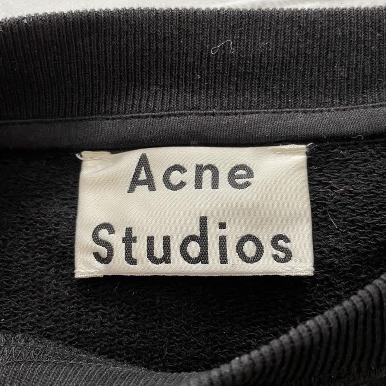 Acne Studios logo stamp sweatshirt Black Medium Worn... Depop