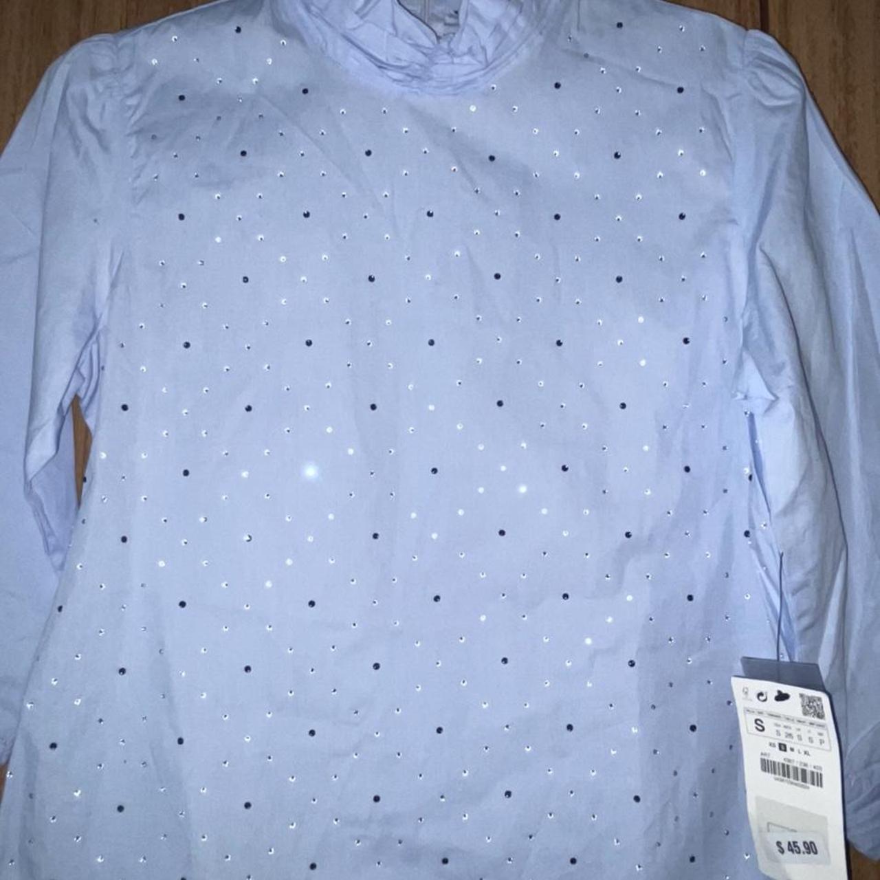 Zara, Tops, Zara Classic Polka Dot Blouse