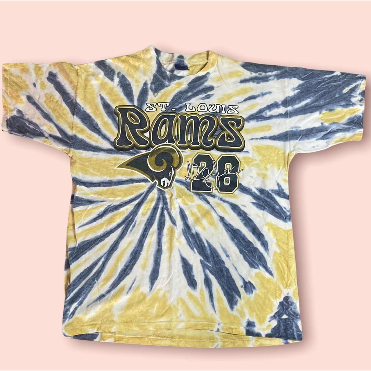 Vintage 2000's Tie Dye St.Louis Rams Graphic - Depop