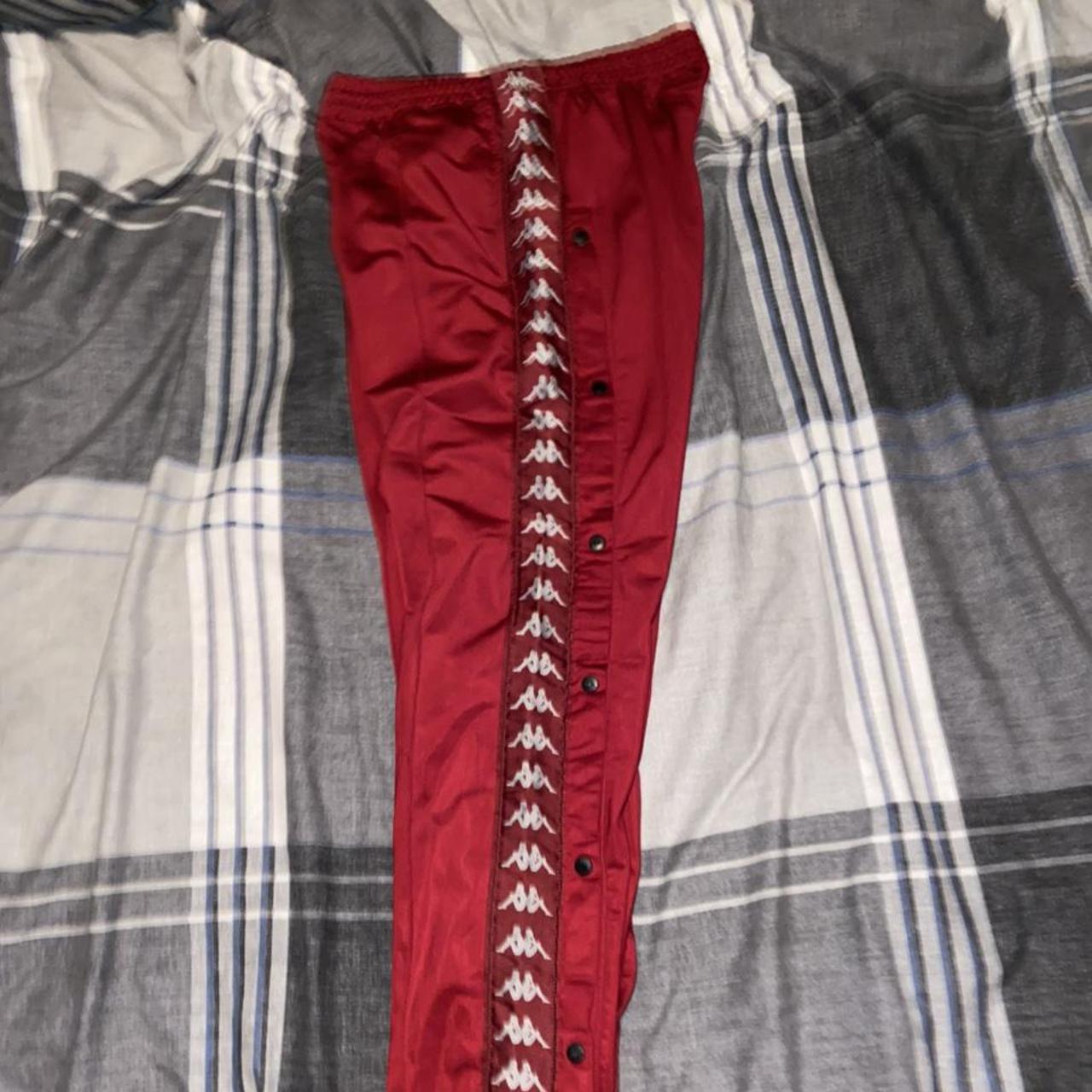 burgundy kappa pants