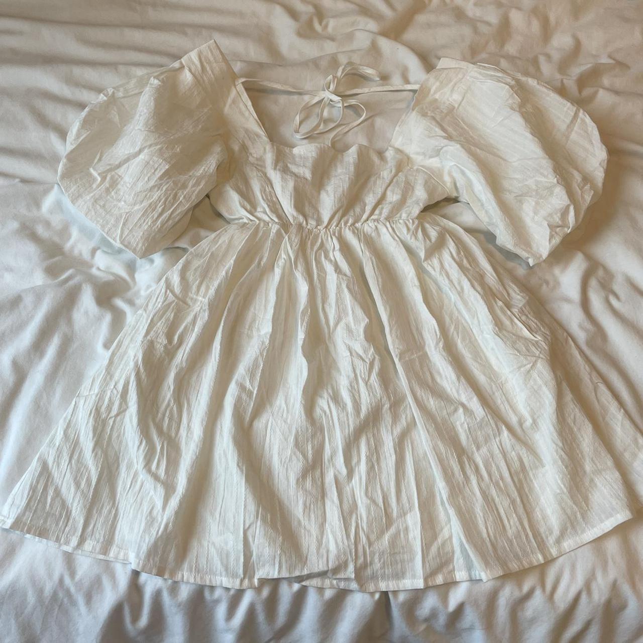 ON HOLD white babydoll dress - new, never worn. took... - Depop