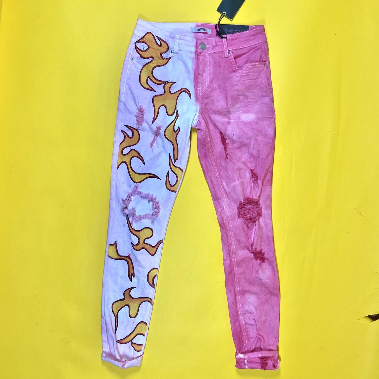 Women's Pink Jeans Depop