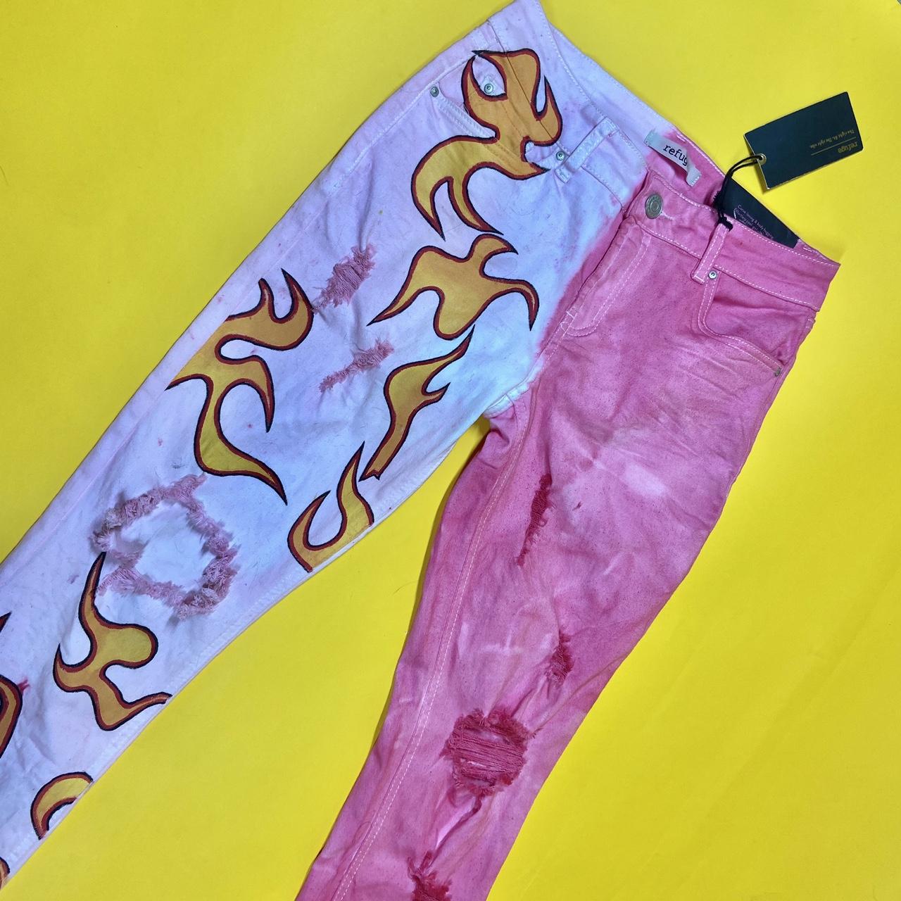 Women's Pink Jeans Depop