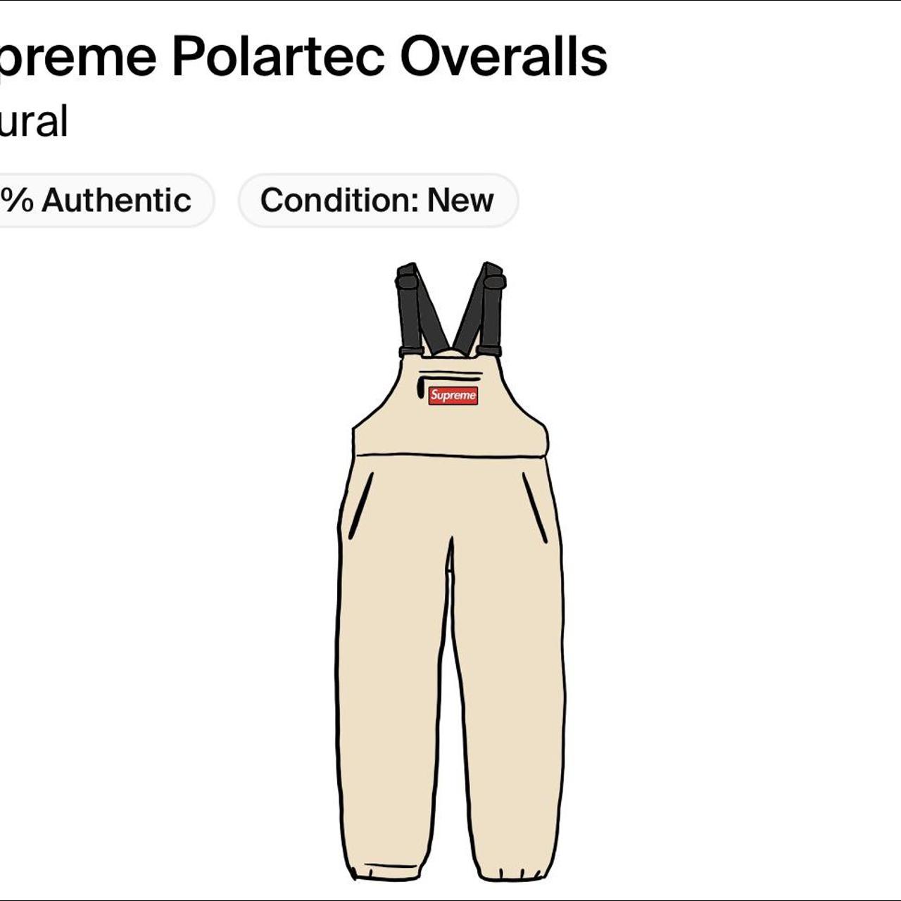 Supreme Polartec Overalls Natural Dm if interested. - Depop