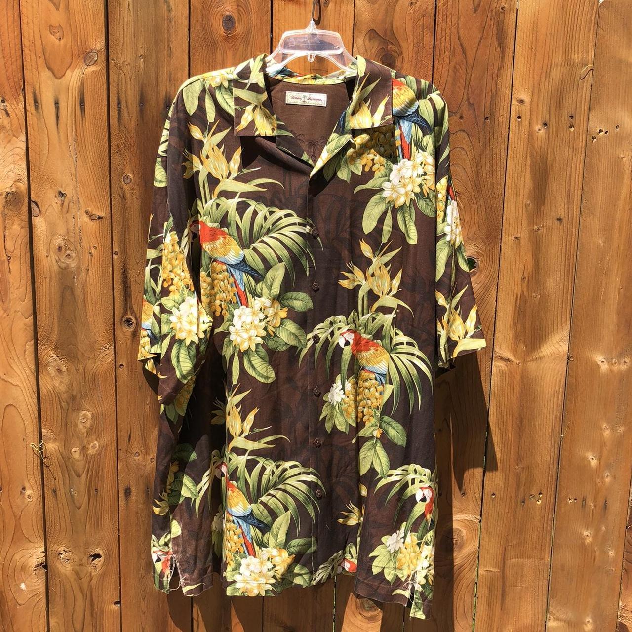 tommy bahama Hawaiian Button down shirt Size 2XT... - Depop