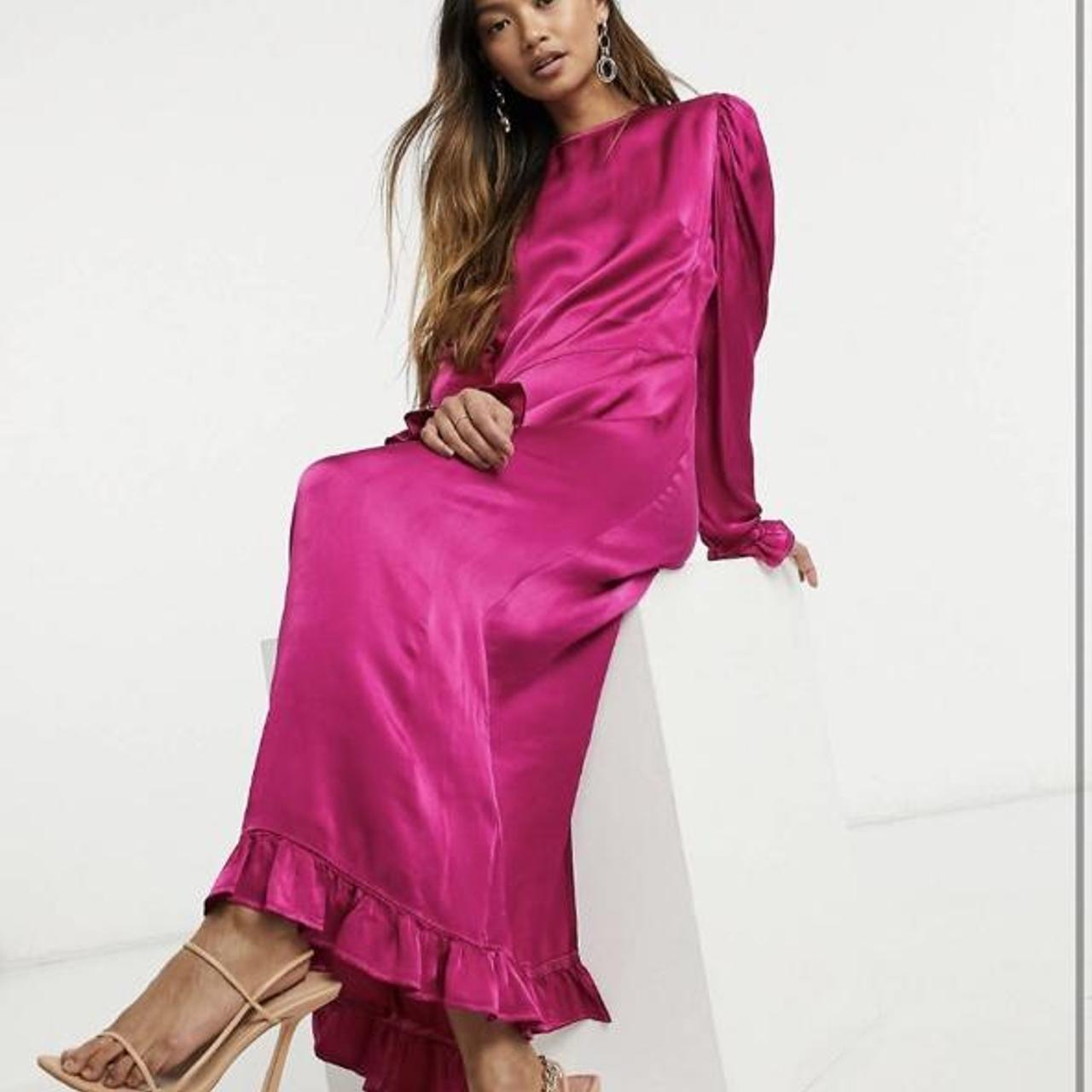 Ghost Patti fuschia midi dress bought from asos