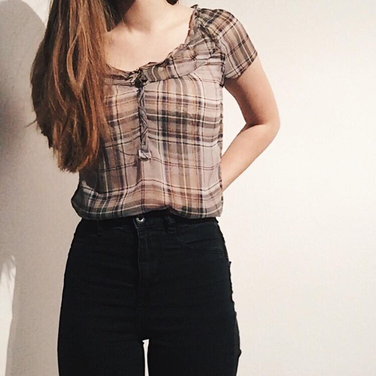 See through blouse🖤S 500 CZK / 24.2 USD / 19.6 EUR... | Depop