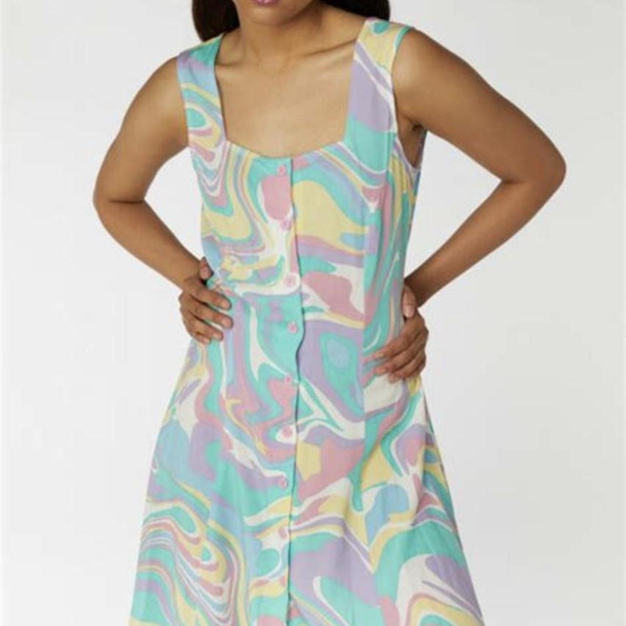 Product Image 4 - Psychedelically pastel 80's style dress
