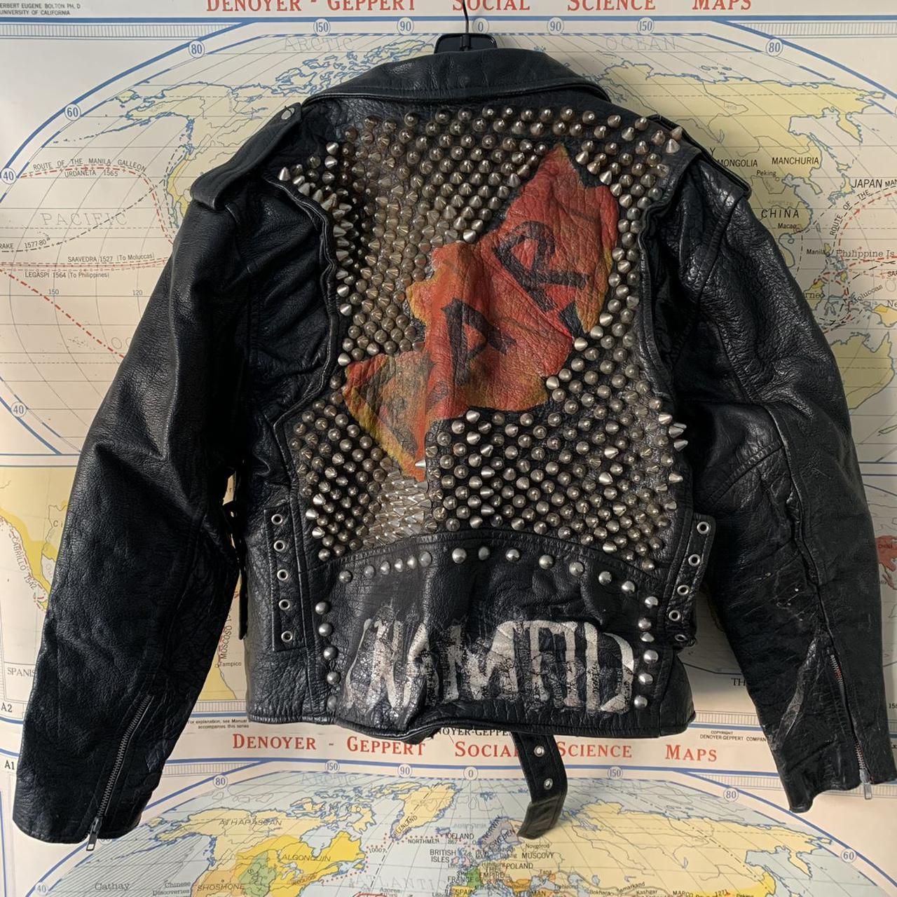 Real Deal Vintage Punk Leather Jacket No Labels for... - Depop