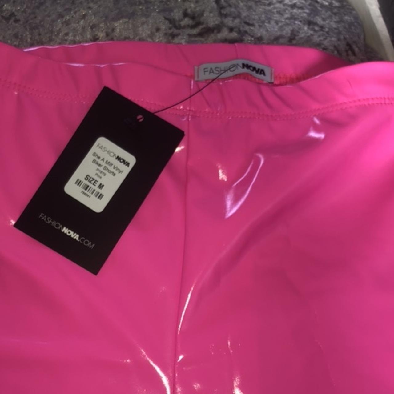 Fashion Nova Biker Shorts 'SHE A MILF VINYL Depop