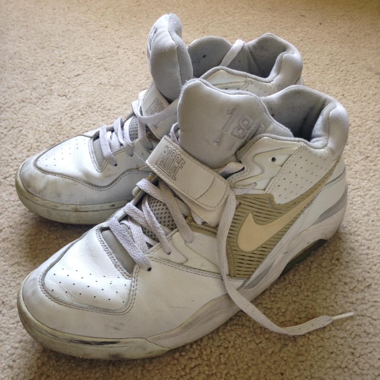 Nike Footwear Nike Air Force 180 White Brown Nike Air Force 180
