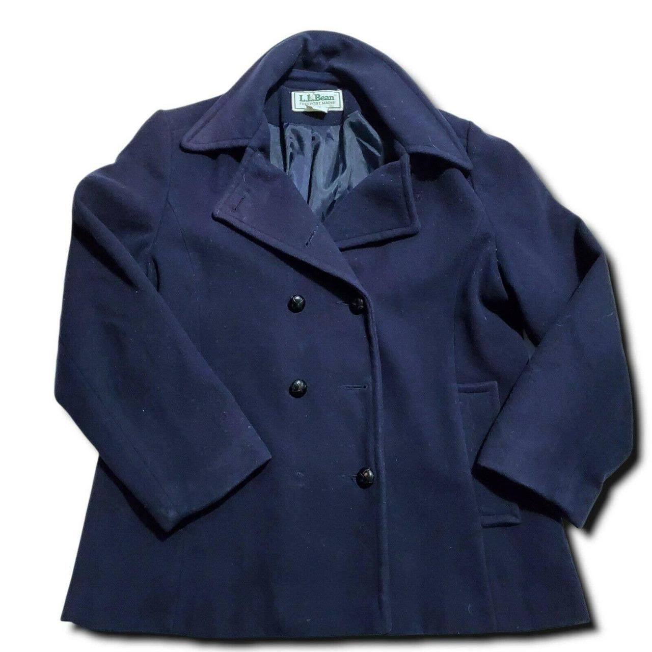 ll bean navy pea coat