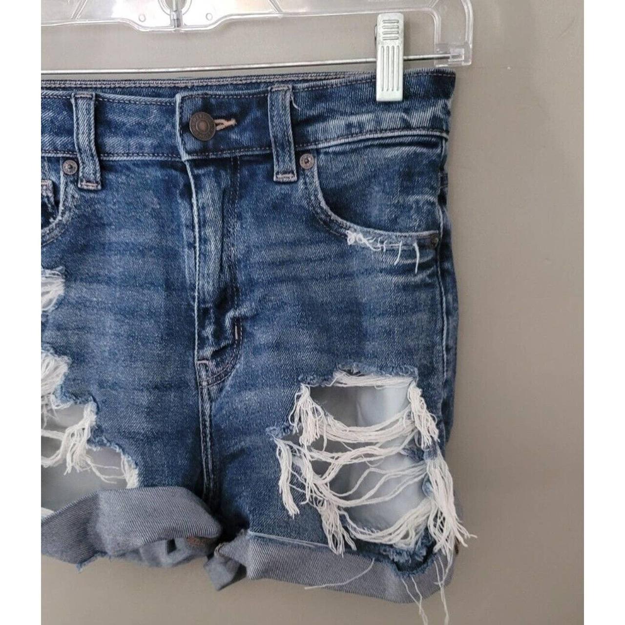 American Eagle Mom Shorts high waisted Ripped fray... - Depop