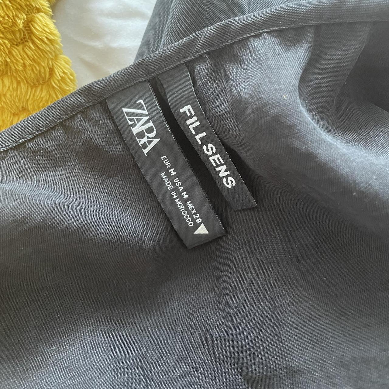 ZARA Black Slip Dress With Slit Fillsens Sz M. In... Depop