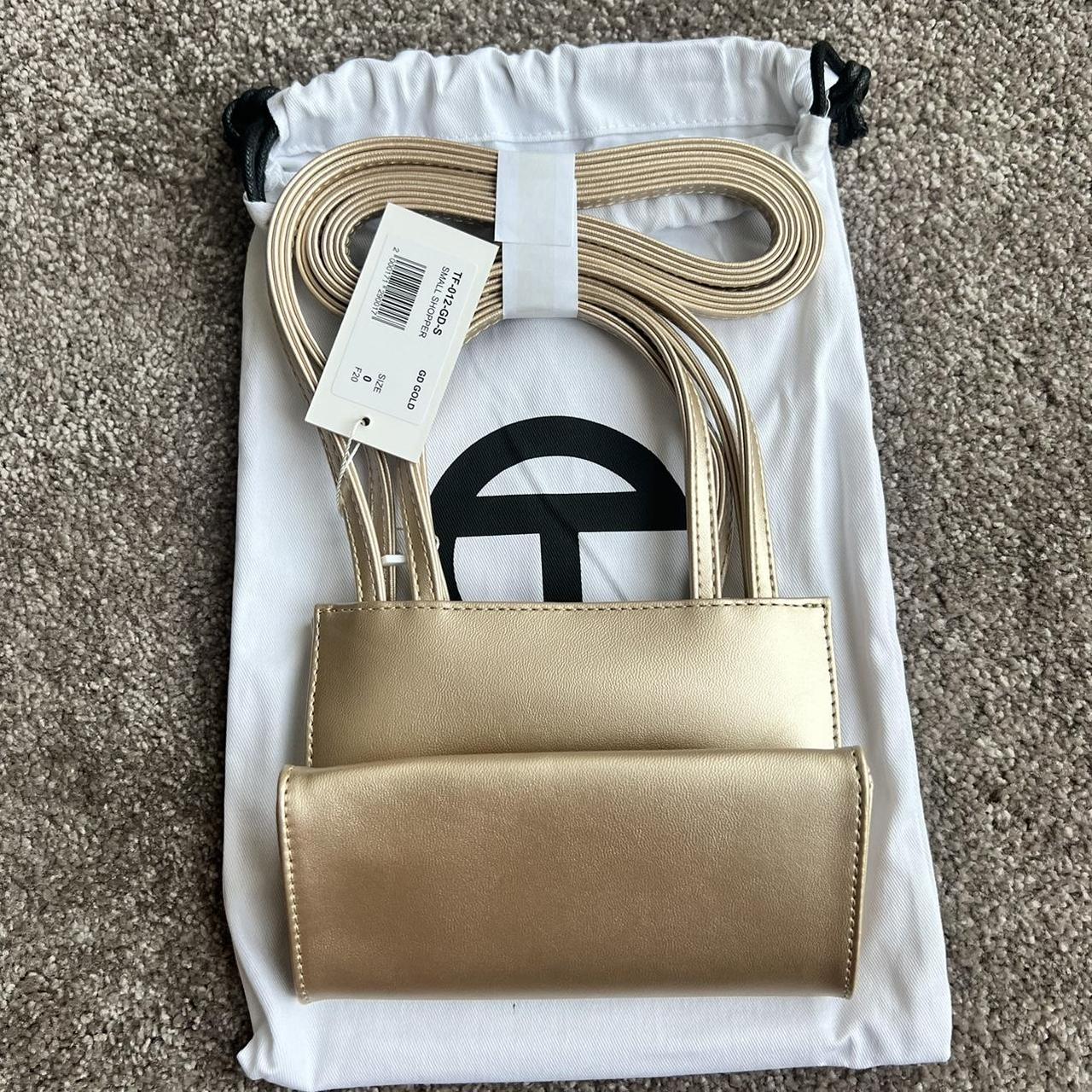 Telfar GOLD Small Shopping bag Brand New with... - Depop