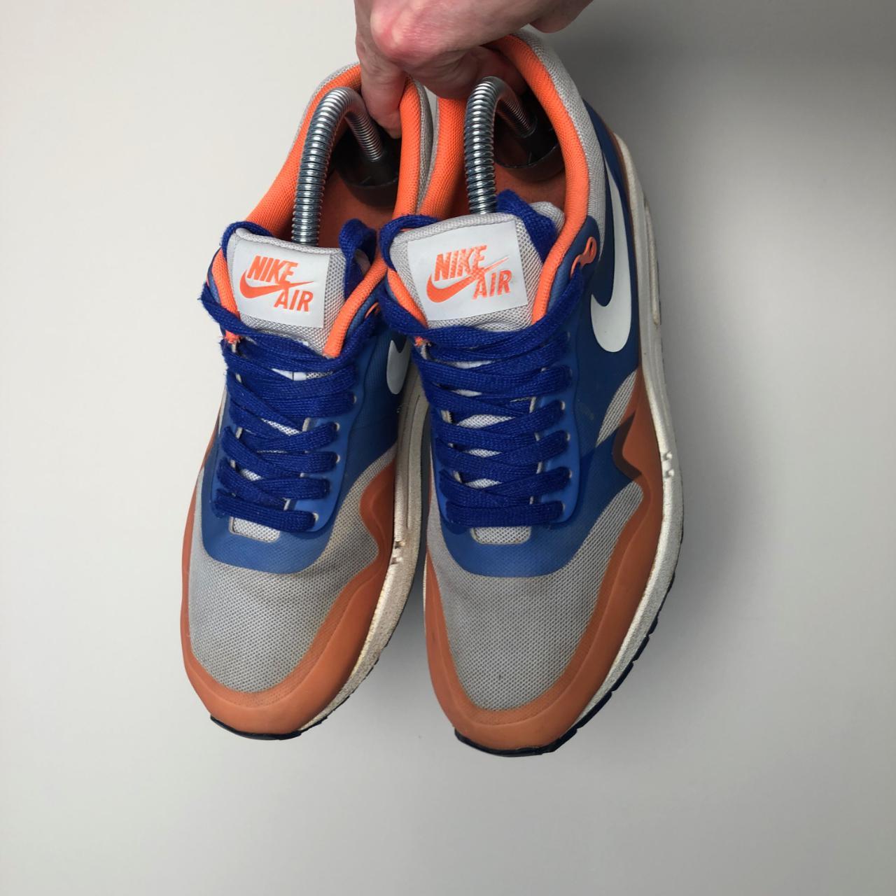 Nike Air Max 1 Hyperfuse Hyper Blue Total Crimson Prm Trainers Size UK 5