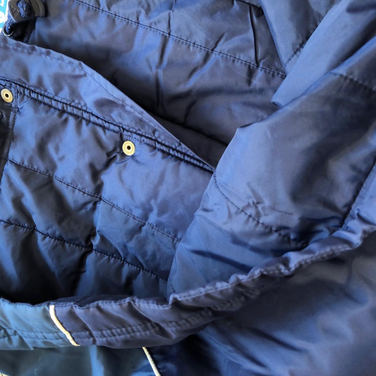 Vintage 90's Adidas Men's Padded Coat Jacket in Blue... Depop