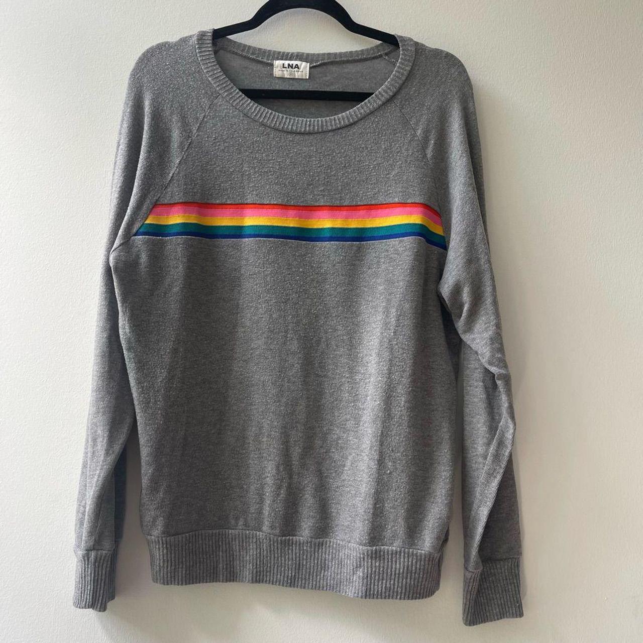 Product Image 2 - LNA Grey Rainbow Stripe Sweatshirt