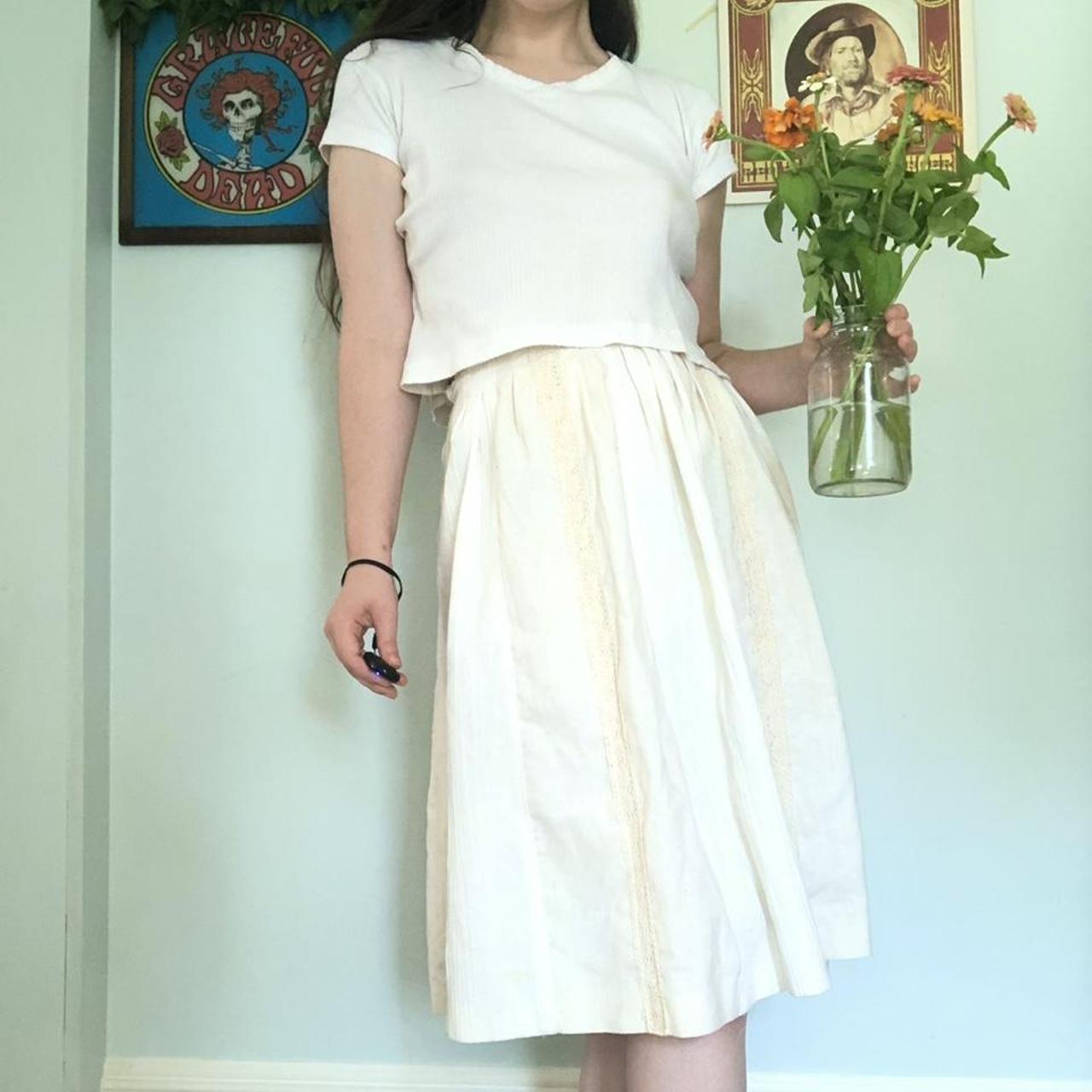 White midi skirt clearance 1970