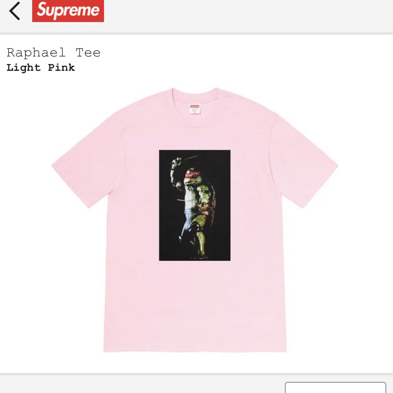 supreme raphael tee pink