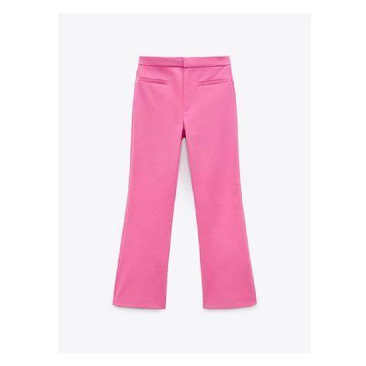 Pink Zara flare pants size L Fit a size 1012 I’m... Depop