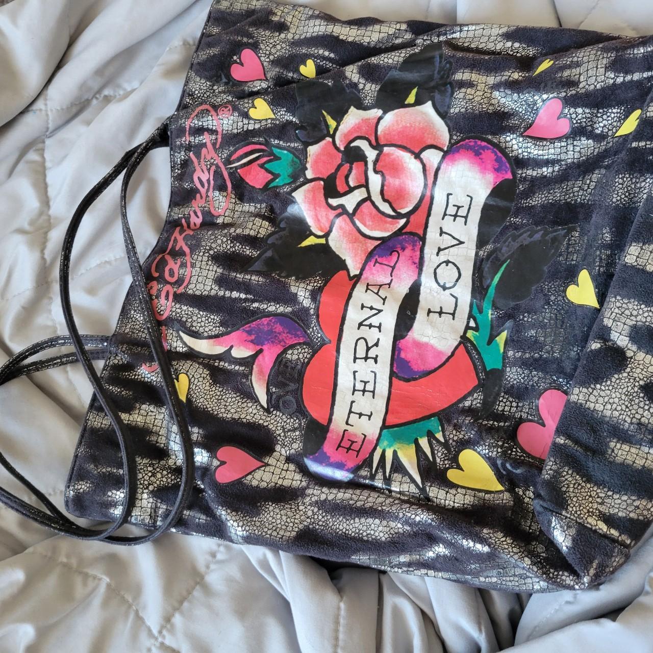 Ed Hardy tote bag Can hold a lot and is pretty Depop