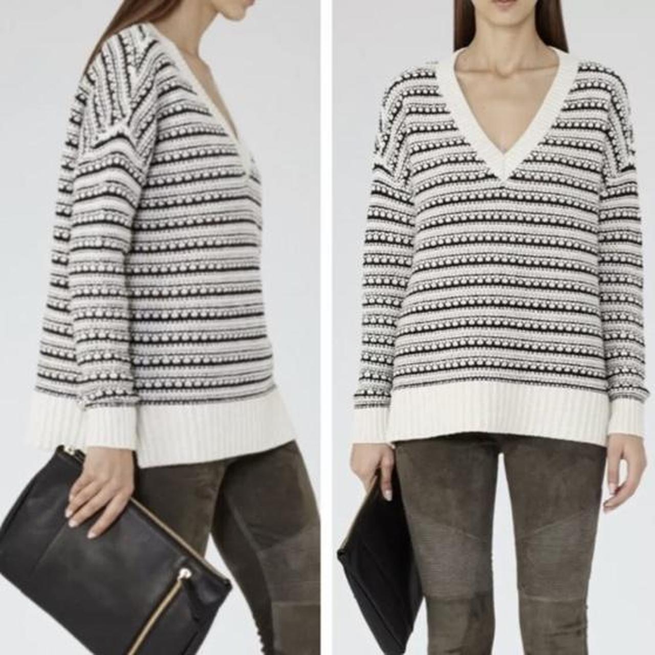 Reiss Eshan Textured V-neck Sweater jumper