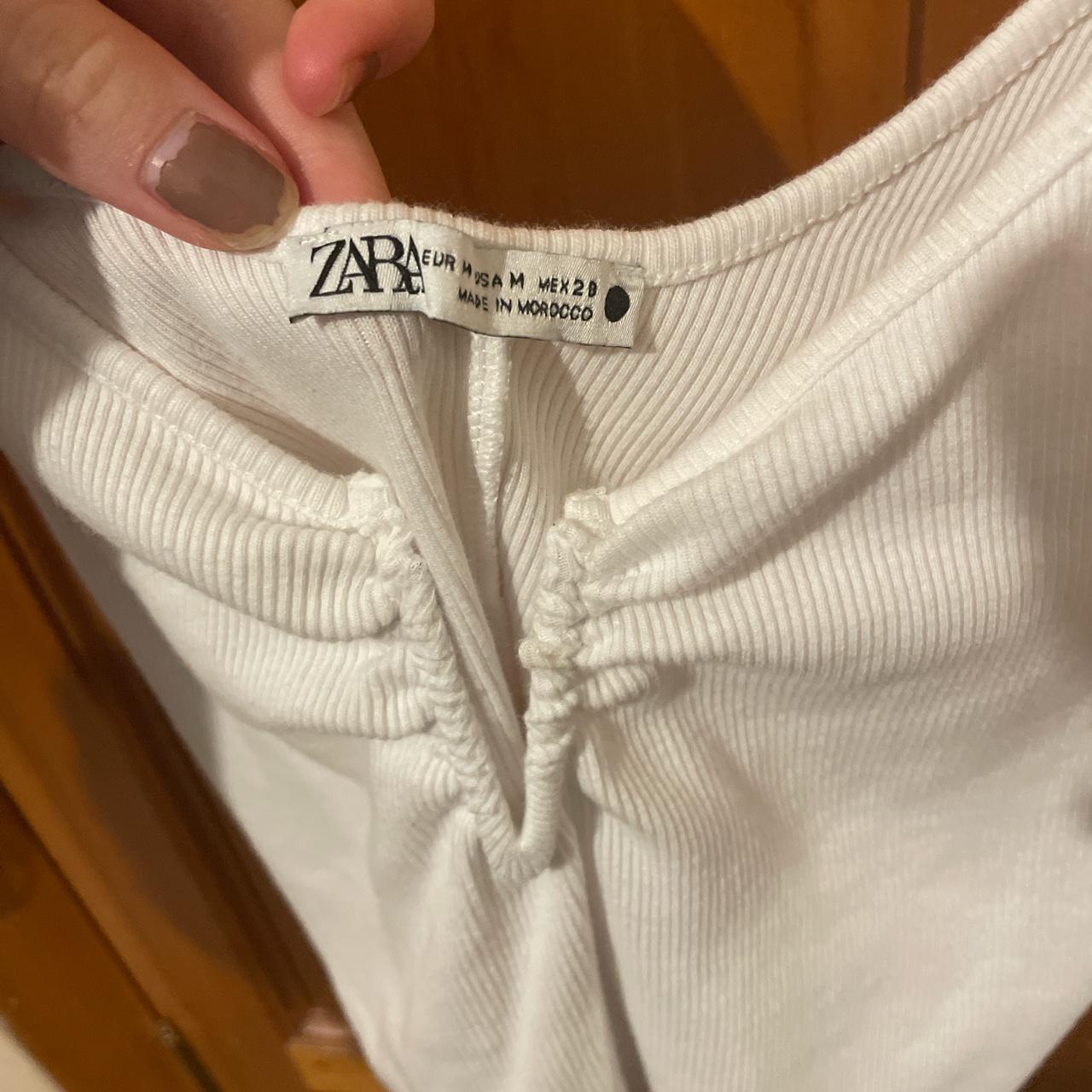 Zara white vest crop top, only worn once so in great... Depop
