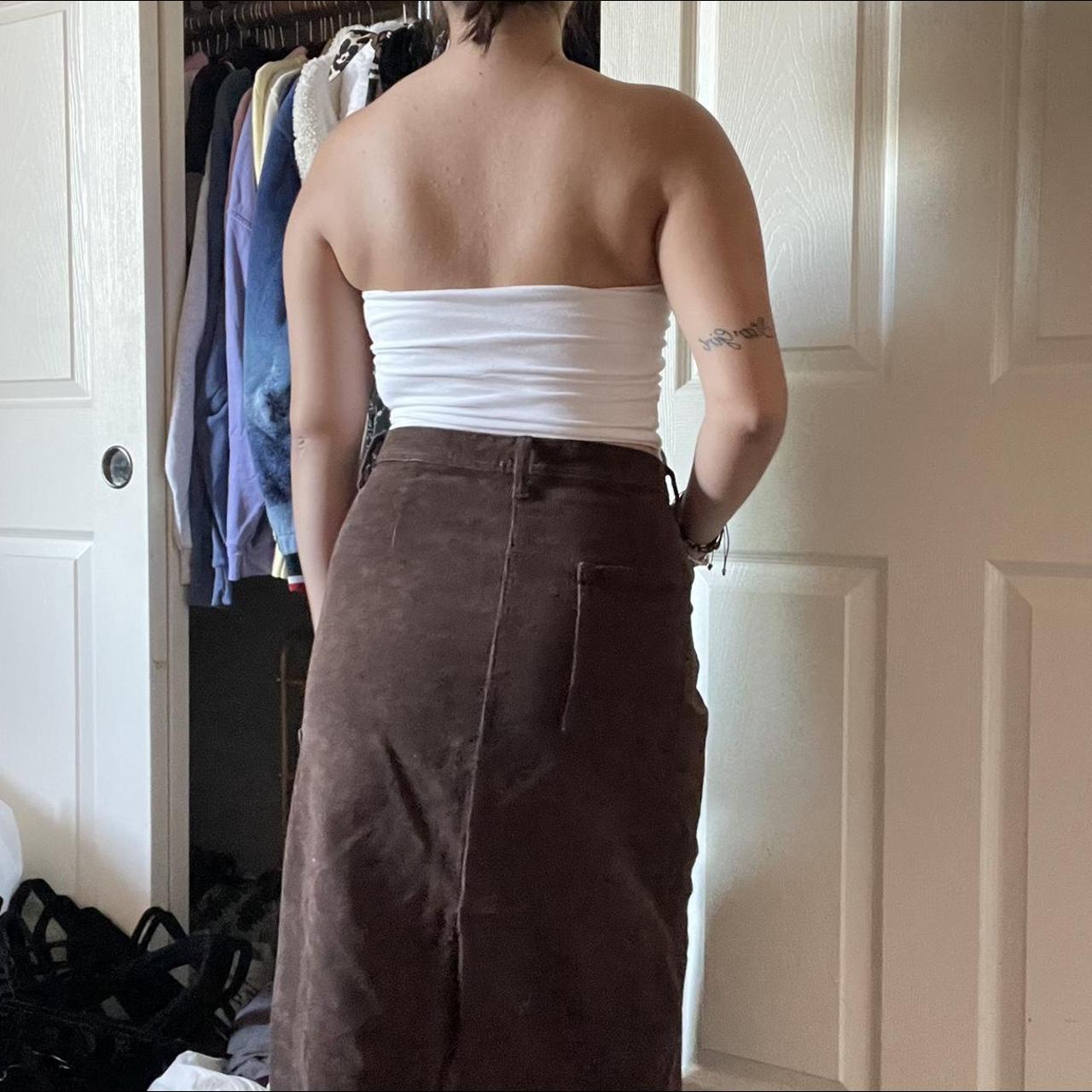 Brandy Melville brown corduroy Kenzie skirt Not... Depop