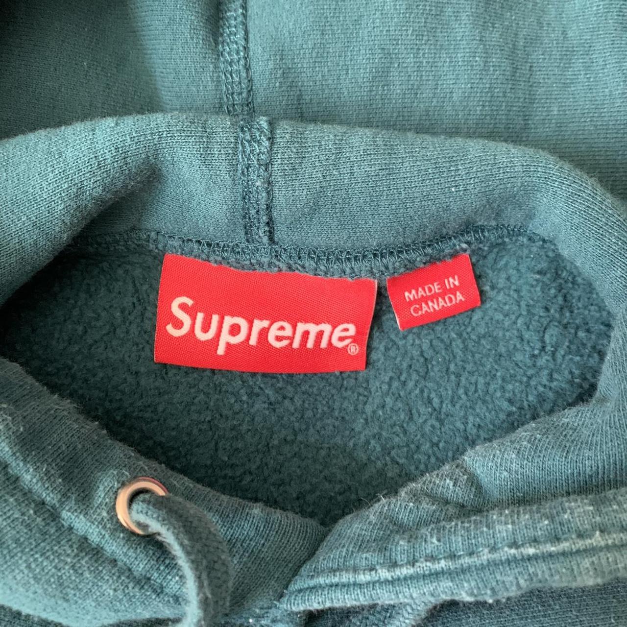 Supreme hoodie. Dark cyan blue-green hoodie with... - Depop